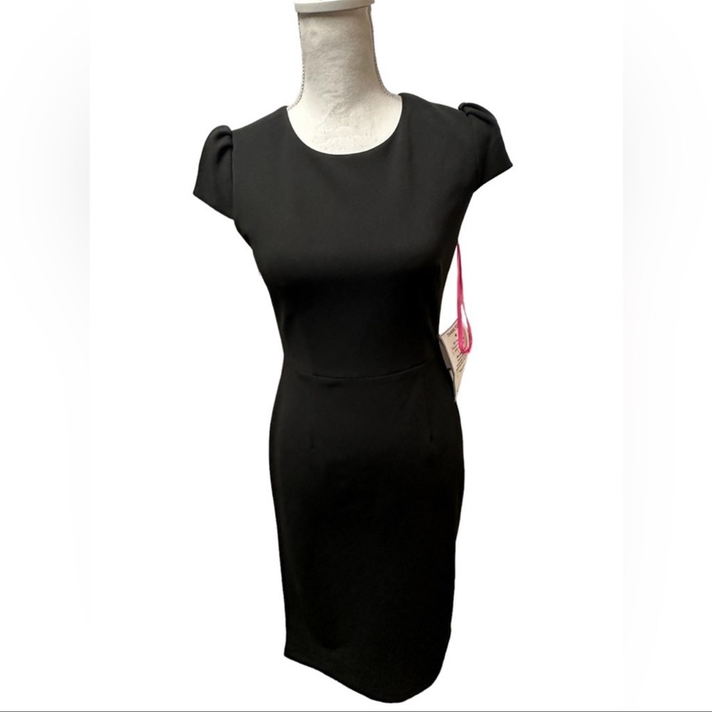 NWT BETSY JOHNSON SLEVELESS BLACK PENCIL DRESS size 2